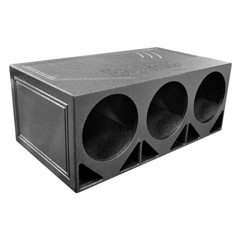 QPower® QBOMB12TB3HOLE - 12" 3 Hole Turbo Ported Empty Subwoofer Box