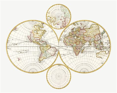 Map of the World, vintage | Premium PSD Illustration - rawpixel