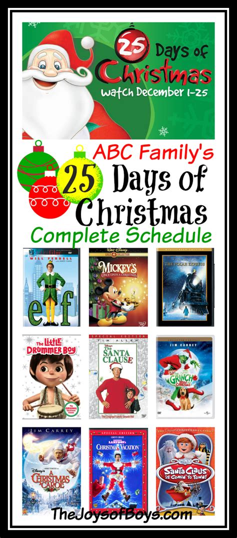 ABC Family 25 Days of Christmas Plus Other Must-see Holiday Favorites - The Joys of Boys