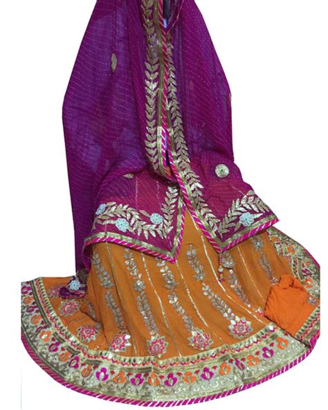 Narangi Color Ghoomar Dance Costume – Sulbha Fashions