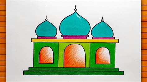 Mosque Drawing || Ramadan Drawing || Eid Special Drawing || How to Draw Mosque ...