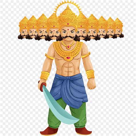 Ravana Clipart PNG Images, Dussehra Ravana Illustration Design, Dussehra, India, Holiday PNG ...