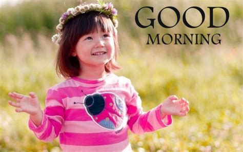 Cute Baby Girl Wishing Good Morning - Good Morning Wishes & Images