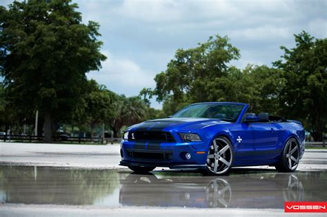 Convertible Electric Blue Ford Mustang Shelby Customized to Reveal Its ...