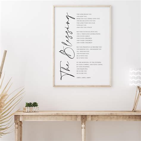 The Blessing Elevation Worship Lyrics Wall Art Print Numbers | Etsy