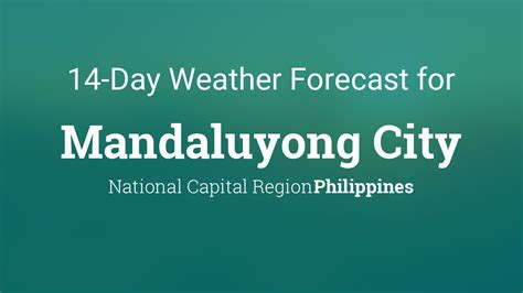 Mandaluyong City, Philippines 14 day weather forecast