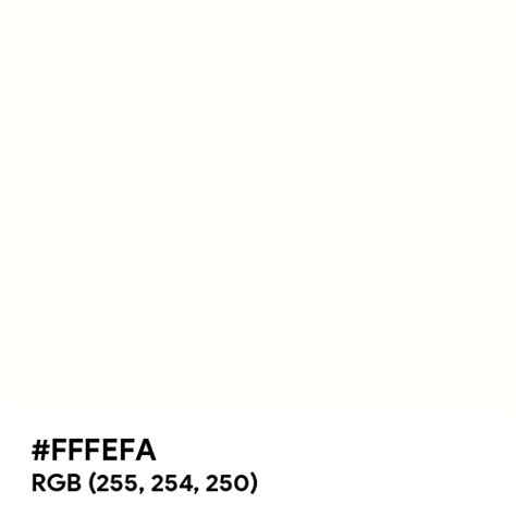 Half White color hex code is #FFFEFA