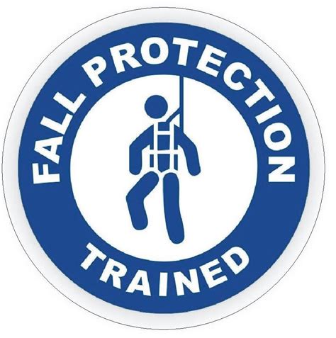 Fall Protection Trained Hard Hat Decal Hard Hat Sticker Helmet Safety ...