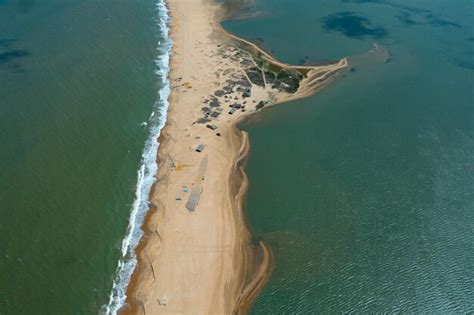 Premium Photo | Aerial drone of beautiful sea landscape beach