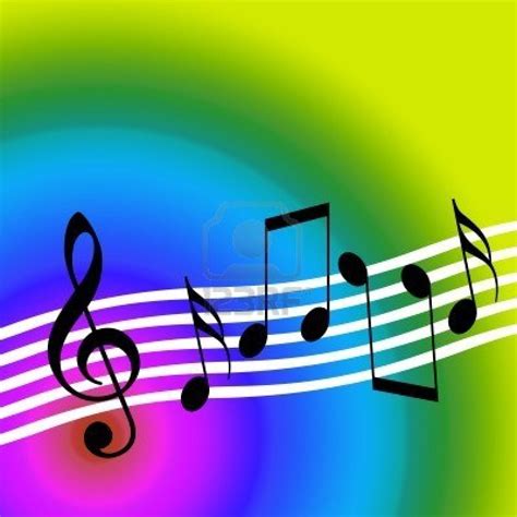 colorful music notes symbol - Clip Art Library