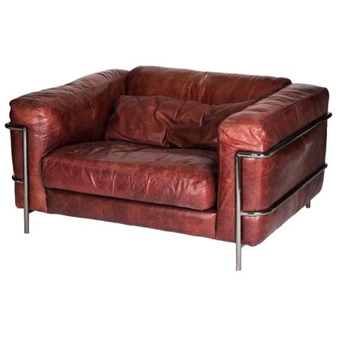 Atlanta Sofa with Leather and Shiny Steel Details For Sale at 1stdibs