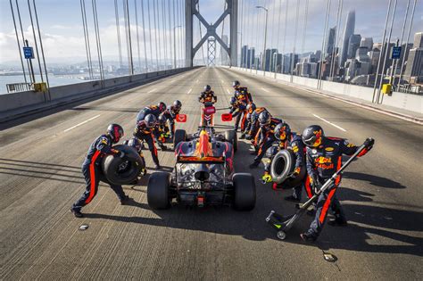 Formula 1 car races through SF, takes pit stop on Bay Bridge