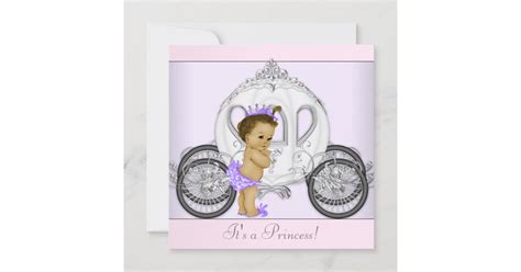 Pink and Purple Princess Baby Shower Invitation | Zazzle