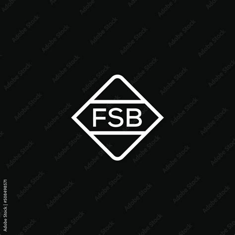 FSB 3 letter design for logo and icon.FSB monogram logo.vector illustration with black ...