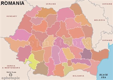 Romania Map Of Counties - ToursMaps.com