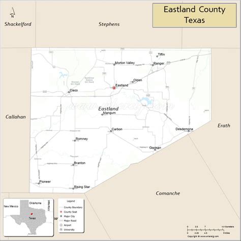 Eastland County Map, Texas - Where is Located, Cities, Population ...