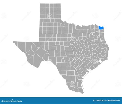 Map Of Bowie County In Texas Vector Illustration | CartoonDealer.com #126093150