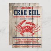 Vintage Crab Boil Party Invitations | Zazzle