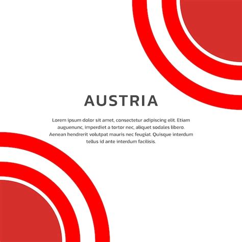 Premium Vector | Illustration of austria flag template