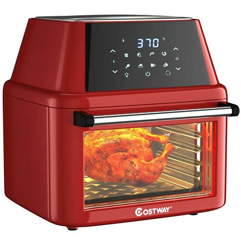 Costway 19 QT Multi-functional Air Fryer Oven Dehydrator Rotisserie w/Accessories White\Green ...