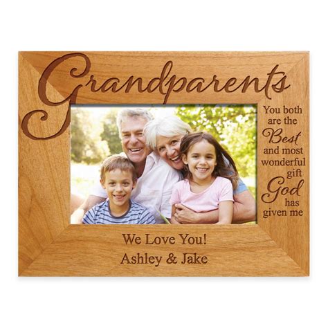 For the Grandparents Who Appreciate Family Photos: "The Best Gift" Personalized Picture Frame ...