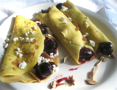 Roasted Balsamic Cherry and Goat Cheese Crêpes | Lisa's Kitchen | Vegetarian Recipes | Cooking ...