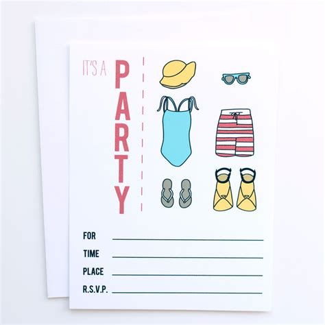 Image of Swim Party Invitations | Swim party invitations, Water party ...