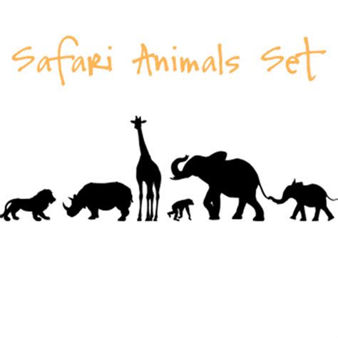 SAFARI ANIMAL SILHOUETTES (Wall Decor) Safari...