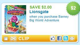 Walmart: Barneys Big World Adventure DVD