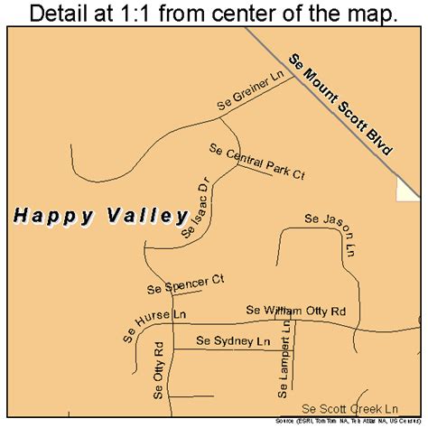 Happy Valley Oregon Street Map 4132050