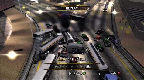 Burnout Revenge Central Route Tram-a-tised crash event 720P gameplay Xbox 360 - YouTube