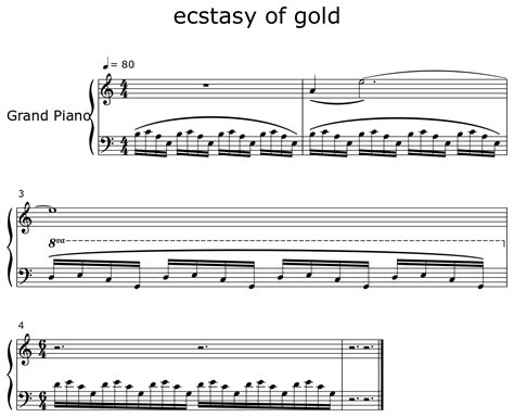 ecstasy of gold - Sheet music for Piano