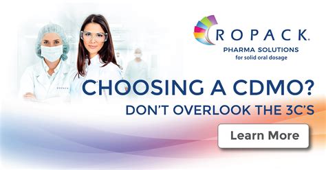 3Cs You Should Expect from Your CDMO | Ropack Pharma Solutions