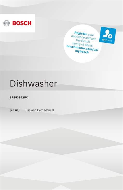 BOSCH 300 SERIES USE AND CARE MANUAL Pdf Download | ManualsLib