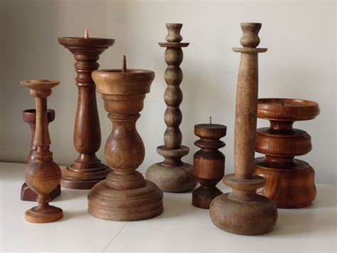 wooden candlesticks | Wooden candle sticks, Wood turned candle holders ...