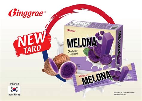 Today Onwards: Binggrae All New Melona Taro Ice Cream Bar! Purple Yam Flavour Available in ...