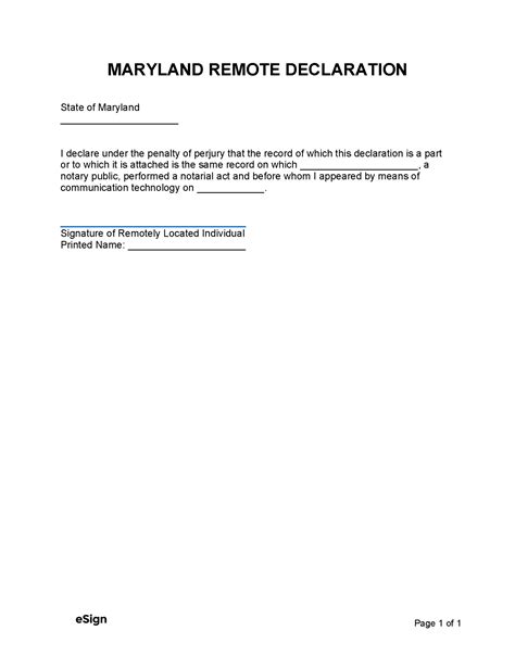 Free Maryland Notary Acknowledgment Form | PDF | Word