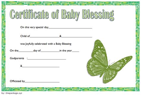 Free Baby Dedication Certificate Word Document [14+ Ideas]