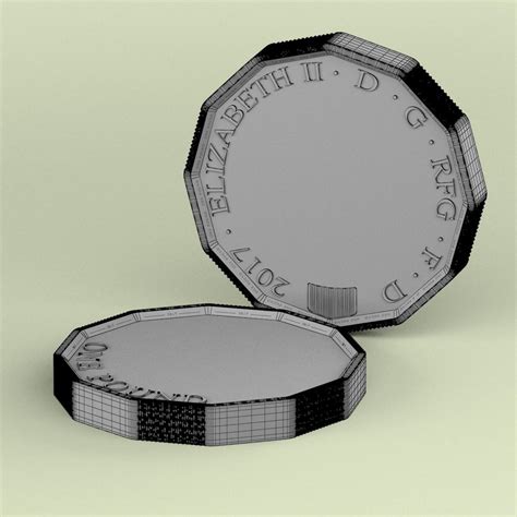 New British Pound Coin 3D model | CGTrader