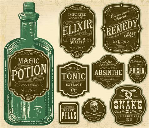 Old Medicine Bottle Labels