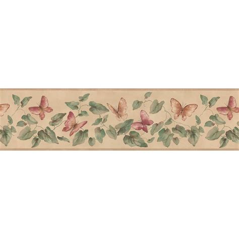 Butterfly Vine Wallpaper Border-499B75709 - The Home Depot
