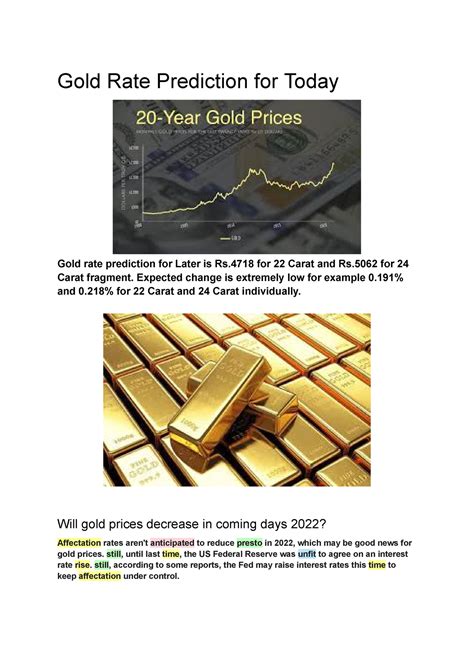 Gold-rate-prediction pdf - Gold Rate Prediction for Today Gold rate prediction for Later is Rs ...