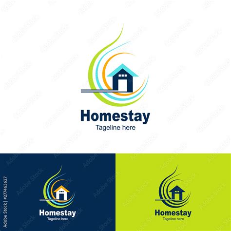 homestay logo natural, simple logo icon homestay background - vector ...