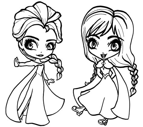 Elsa Drawing Outline at PaintingValley.com | Explore collection of Elsa ...