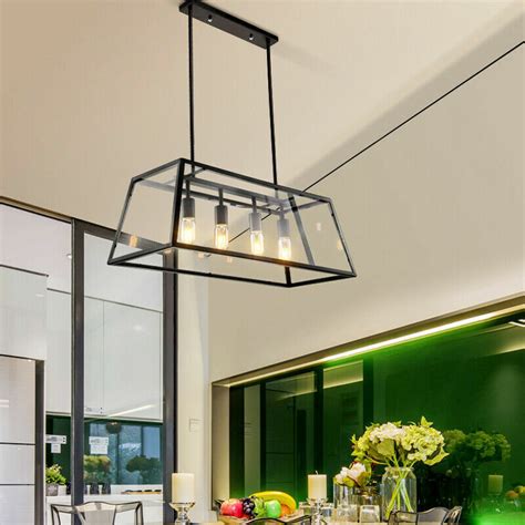 Home Pendant Light Kitchen Chandelier Lighting Glass Dining Room Ceiling Lights | eBay