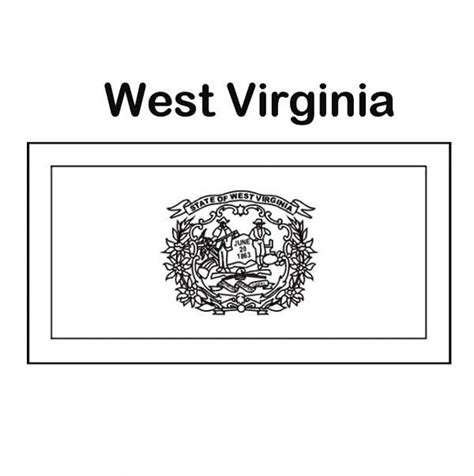 State Flag of West Virginia Coloring Page | Color Luna