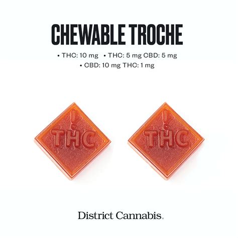 District Cannabis Blood Orange Chewable Troche - 20mg THC | Weedmaps