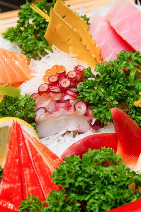 Raw seafood sashimi set stock image. Image of asian, japan - 30497029