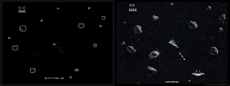 I re-imagined a screenshot of the retro Asteroids arcade game : r/gaming