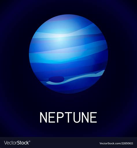 Neptune planet icon cartoon style Royalty Free Vector Image